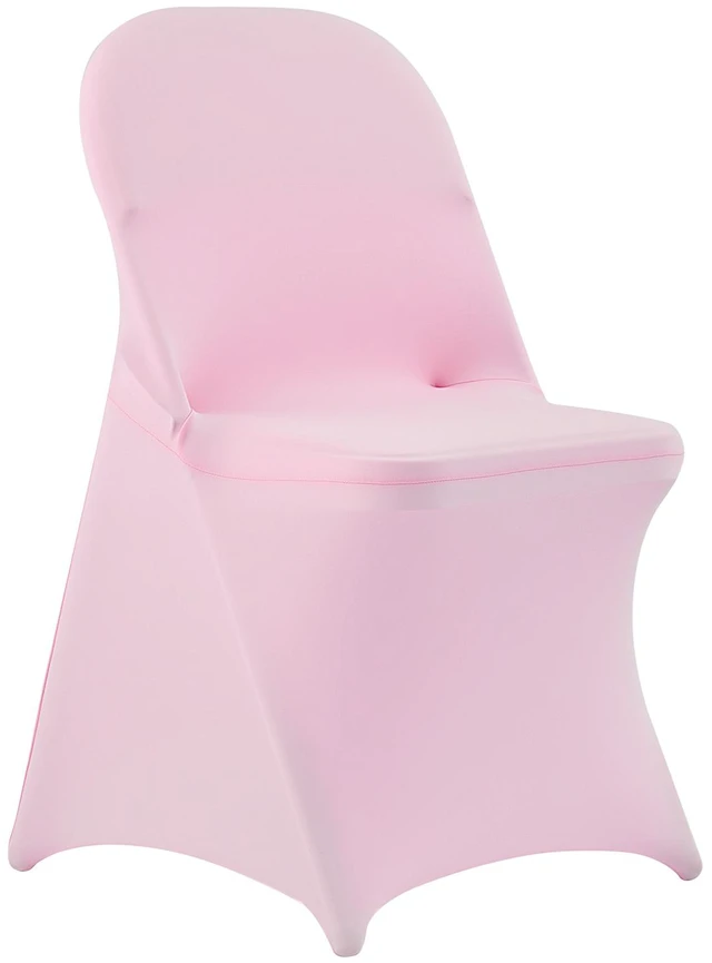 Alt view image 9 of 9 - VEVOR 50 Pcs Pink Chair Covers, Polyester Spandex Chair Cover, Stretch Slipcovers for Wedding Party Dining Banquet Flat-Front Chair Covers, Fits Chair Measures up to 17.72 x 18.11 x 30.31 inch
