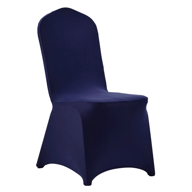 Alt view image 9 of 9 - VEVOR 50 Pcs Navy Blue Chair Covers, Polyester Spandex Chair Cover, Stretch Slipcovers for Wedding Party Dining Banquet Flat-Front Chair Covers, Fits Chair Measures up to 20.08 x 17.72 x 37.4 inch