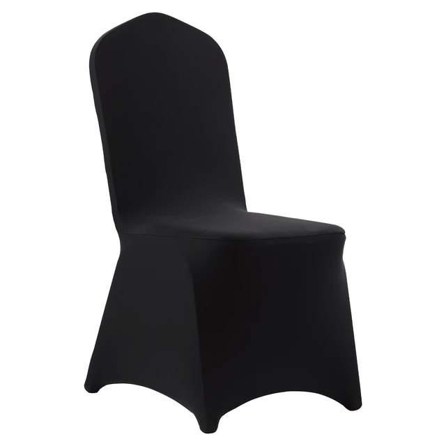 Alt view image 9 of 9 - VEVOR 100 Pcs Black Chair Covers, Polyester Spandex Chair Cover, Stretch Slipcovers for Wedding Party Dining Banquet Flat-Front Chair Covers, Fits Chair Measures up to 20.08 x 17.72 x 37.4 inch
