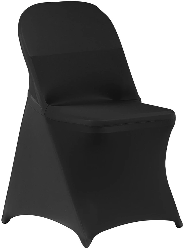 Alt view image 9 of 9 - VEVOR 150 Pcs Black Chair Covers, Polyester Spandex Chair Cover, Stretch Slipcovers for Wedding Party Dining Banquet Flat-Front Chair Covers, Fits Chair Measures up to 17.72 x 18.11 x 30.31 inch