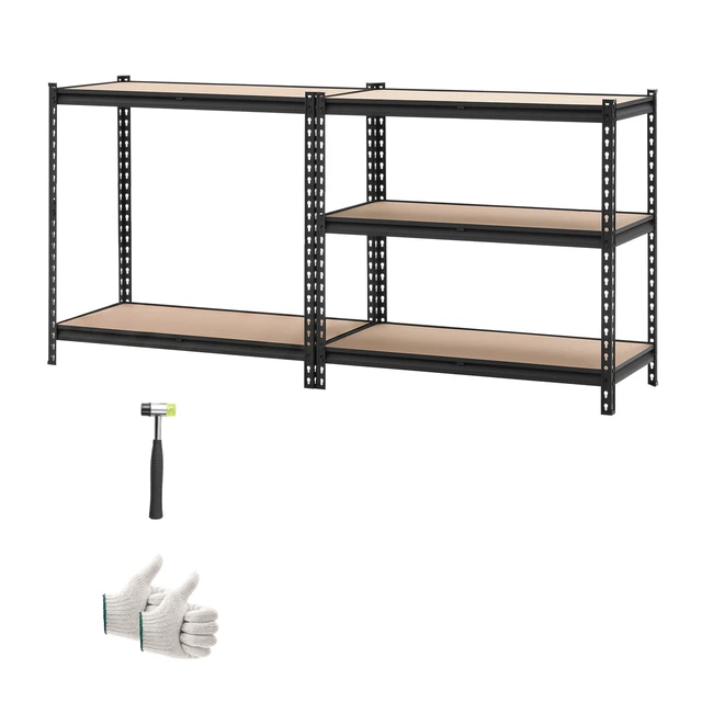 Alt view image 8 of 8 - VEVOR Storage Shelves, 5-Tier Adjustable, 2000 lbs Capacity, Heavy Duty Garage Storage Shelving Unit, Metal Utility Rack Shelf, for Garage Warehouse Basement Kitchen, 36.34" W x 16.34" D x 71.38" H