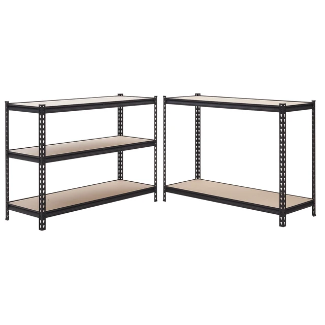 Alt view image 15 of 15 - Storage Shelving Unit, 5-Tier Adjustable, 2000 lbs Capacity, Heavy Duty Garage Shelves Metal Organizer Utility Rack, Black, 18" D x 48" W x 72" H for Kitchen Pantry Basement Bathroom Laundry