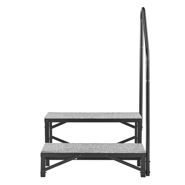 Alt view image 8 of 8 - VEVOR RV Steps with Handrail, 2 Steps, 660 lbs Load Capacity, Heavy Duty Outdoor RV Stairs with Non-Slip Mat for Elderly and Pets, Portable Stairs for Hot Tub, Camper, Mobile Home, Porch, Pool, SPA
