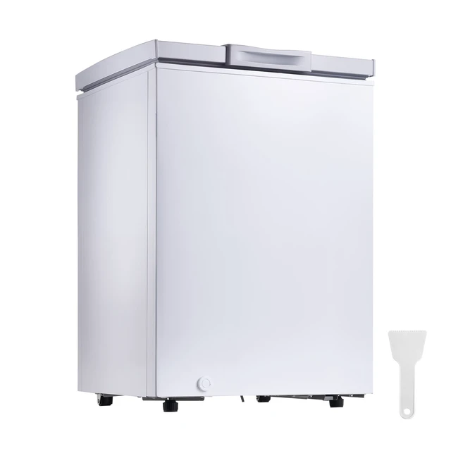 Alt view image 15 of 15 - VEVOR Chest Freezer, 3.3 Cu.ft Compact Deep Freezer, Free Standing Top Open Door Chest Freezers with 2 Removable Baskets & Adjustable Thermostat - Energy Saving, Low Noise & Garage Ready, White