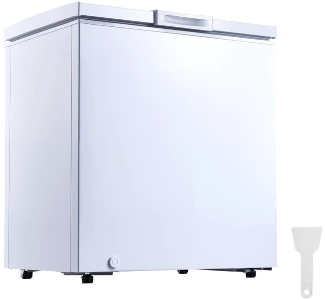Alt view image 15 of 15 - VEVOR Chest Freezer, 5 Cu.ft Compact Deep Freezer, Free Standing Top Open Door Chest Freezers with 2 Removable Baskets & Adjustable Thermostat - Energy Saving, Low Noise & Garage Ready, White