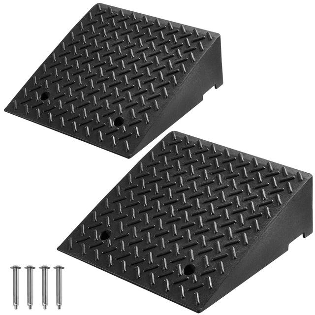 Alt view image 2 of 2 - VEVOR Driveway Curb Ramp, 7000 lbs Load Capacity, 7 Inches Rise Height Heavy Duty Curbside Bridge Ramp with Drainage Tank for Wheelchairs, Strollers, Motorcycles, Cars, Lawn Mowers & Trailers, 2 Pack
