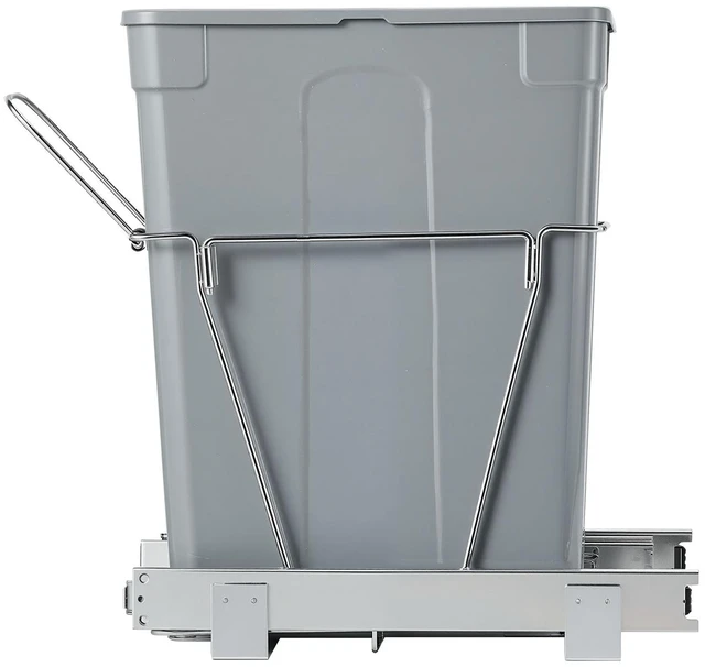 Alt view image 9 of 9 - 35QT Pullout Waste Container Under Cabinet Kitchen Garbage Bin Trash Can