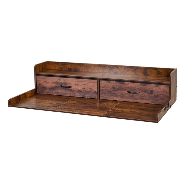 Alt view image 8 of 8 - VEVOR Washer Dryer Countertop with Shelf, 54 x 27.5 in Wooden Washer and Dryer Topper with 2 Drawers & 2 Hooks, Laundry Machine Topper for Laundry Closet Pantry Counter Organization and Storage, Brown