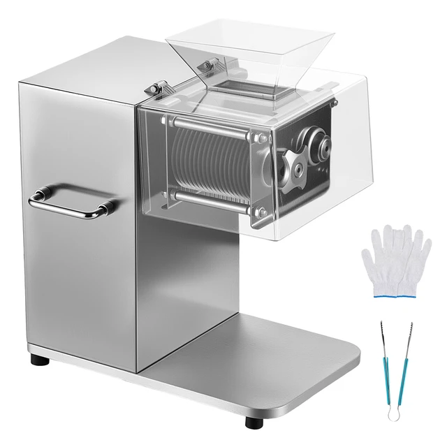 Alt view image 8 of 8 - VEVOR Meat Cutting Machine, 850W Commercial Slicer, 5mm Heavy Duty Stainless Steel Blade Shredder for Boneless Meat Soft Vegetables, Electric Food Slicers for Kitchen Restaurant Supermarket