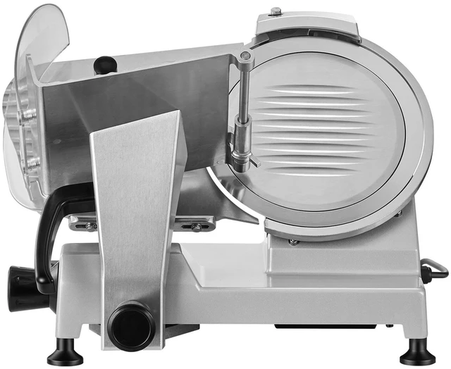 Alt view image 7 of 7 - VEVOR 10" Commercial Meat Slicer, 240W Electric Deli Food Slicer with Carbon Steel Blade, Built-In Sharpener & 0-0.47" Adjustable Thickness for Frozen Meat, Ham, Baguett, Steak, UL Approved