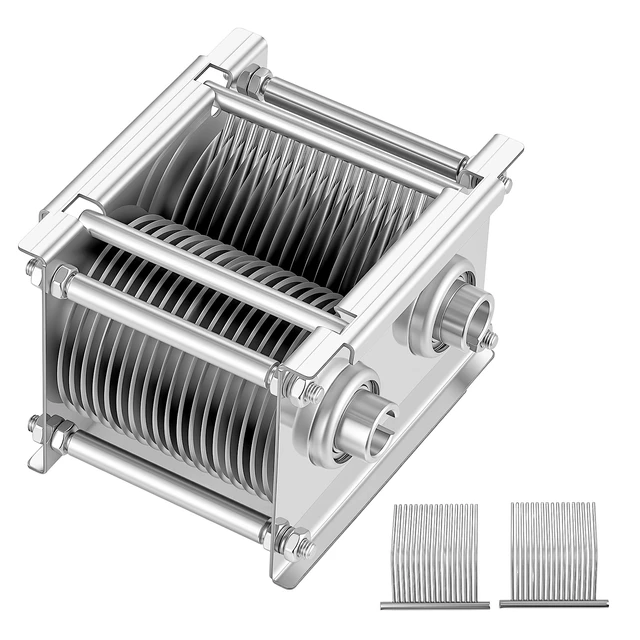 Alt view image 8 of 8 - Meat Cutter Machine Blade, 5 mm Blade for Commercial Meat Cutter, One Set Blade for SJY-DQ90 Meat Cutting Machine, Stainless Steel, Cutter Slicer Blade Set for Boneless Meat, Soft Vegetables
