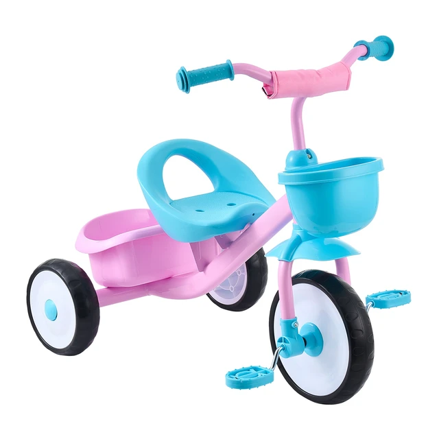 Alt view image 8 of 8 - VEVOR Toddler Tricycle for 2-5 Year Old, Kids Trike with Adjustable Seat, Storage Basket, Carbon Steel Frame, Handlebar Grips for Outdoor Play, Tricycle for Toddlers, Birthday Toy for Boys and Girls