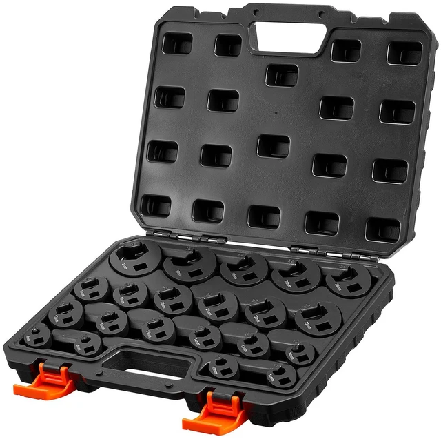 Main image of VEVOR Crowfoot Wrench Set, 1/2" and 3/8" Drive, 21-Piece Metric Dual-Drive Flare Nut Crows Foot Wrenches, with Storage Case, Dual Size Markings on Tools and Case, for Maintenance