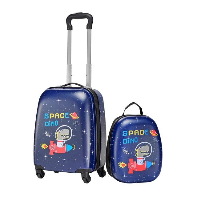 Alt view image 2 of 2 - Vevor Kids Luggage Set, 2 Piece, 18 Inch Hardside Rolling Wheels Suitcase with Hard-Shell Backpack, Dinosaur Kids Carry on Luggage Set, Holiday Birthday Gift for Girls & Boys, Airline Approved