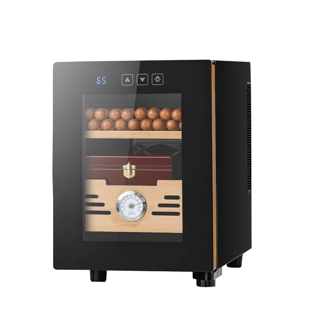 Alt view image 2 of 2 - 16L Electric Cigar Humidor Cooler Cabinet 100 Counts Cooling Temperature Control