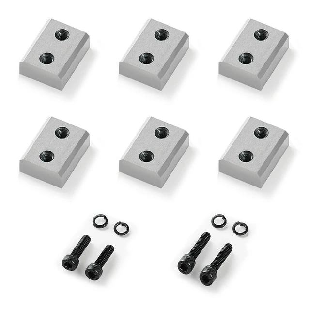 Alt view image 2 of 2 - VEVOR Rebar Cutter Blades, 6 Pcs Replacement Jaw Blades for 1Inch 25mm #8 Electric Rebar Cutter, Double-sided, CR12MOV High-Hardness Steel, Fast Efficient with Screws and Spring Washer, Silver