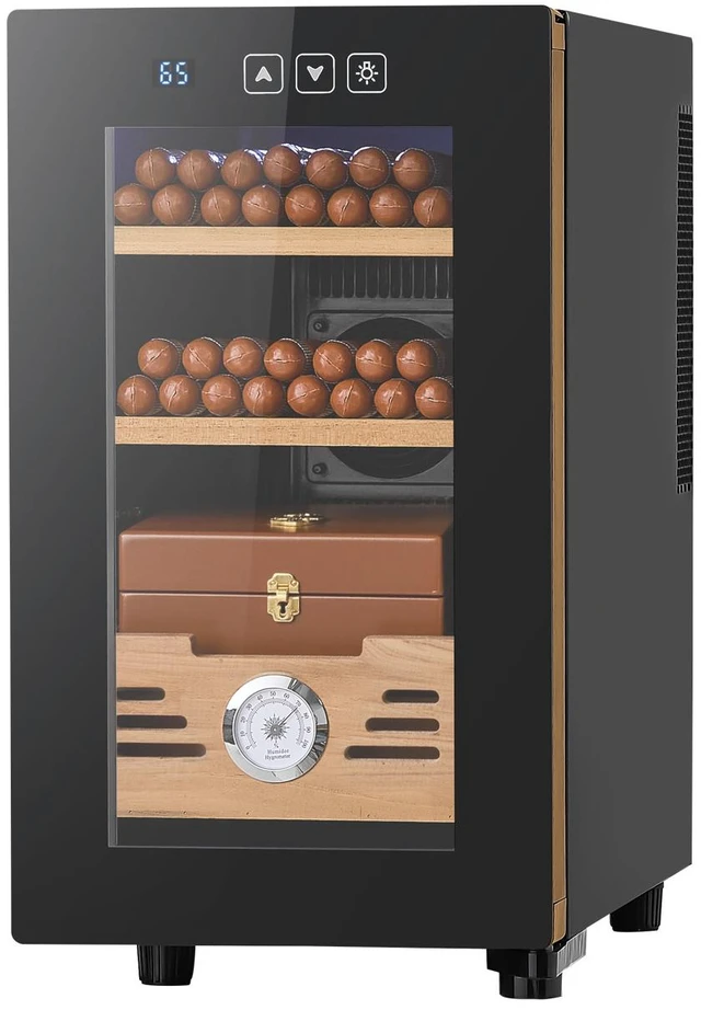 Alt view image 2 of 2 - 23L Electric Cigar Humidor Cooler Cabinet 150 Counts Cooling Temperature Control