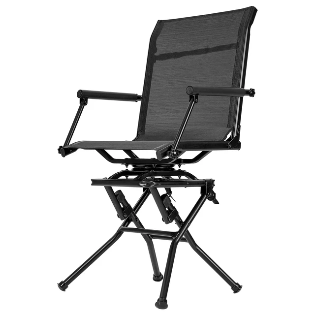 Alt view image 9 of 9 - VEVOR Hunting Chair 360° Swivel Silent Foldable Blind Chair with Armrests Steel Frame
