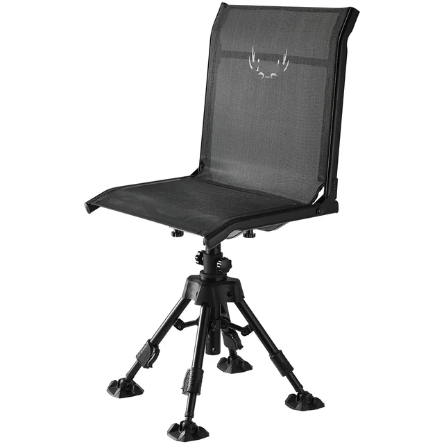 Alt view image 8 of 8 - Hunting Chair 360° Swivel Silent Folding Blind Chair with Adjustable Legs
