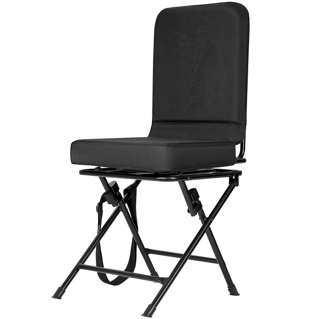 Alt view image 9 of 9 - Hunting Chair 360° Swivel Silent Foldable Blind Chair with Steel Frame Backrest