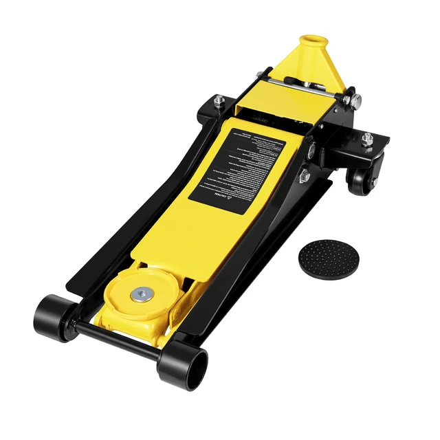 Alt view image 2 of 2 - Vevor Low Profile Floor Jack, 2 Ton (4400 lbs) Capacity, Steel Racing Floor Jack with Dual Pistons Quick Lift Pump, Hydraulic Trolley Car Lift for Sports Cars, Sedans, Lifting Range 2.95-19.9 Inches
