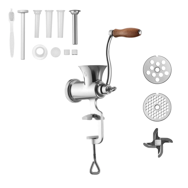 Alt view image 2 of 2 - VEVOR Manual Meat Grinder Mincer Sausage Stuffer Table Clamp 304 Stainless Steel