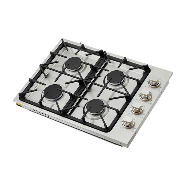 Alt view image 8 of 8 - VEVOR Gas Cooktop, 30 inch 4 Burners Gas Stove Top, Max 48000BTU Built-in Stainless Steel Stove Top LPG/NG Convertible Dual Fuel Cooktop Stoves with Sealed Burner for Sear, Stew, Boil, Stir-Fry