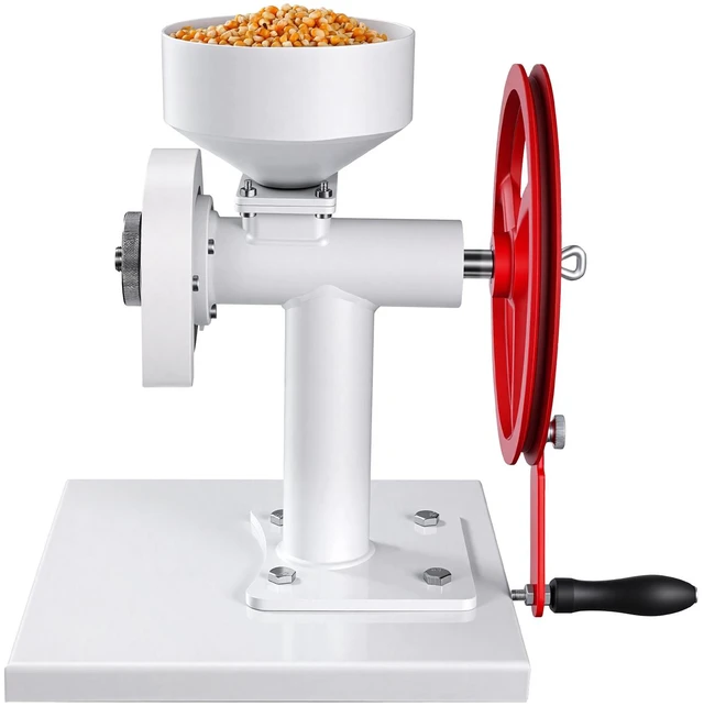 Alt view image 15 of 15 - VEVOR Manual Grain Mill with Flywheel, Hand-Crank Corn Grinder, Heavy-Duty Carbon Steel Wheat Grinding Mill with Adjustable Fineness & 0.53 Gallon Hopper for Grains Spices Coffee Beans Nuts