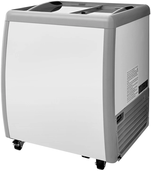 Main image of VEVOR Commercial Ice Cream Display Case, 5.6 Cu.ft Chest Freezer, Restaurant Gelato Dipping Cabinet Top Deep Freezer with Locking Casters, Sliding Glass Door, LED Lighting, Hold 4 Ice Cream Tubs