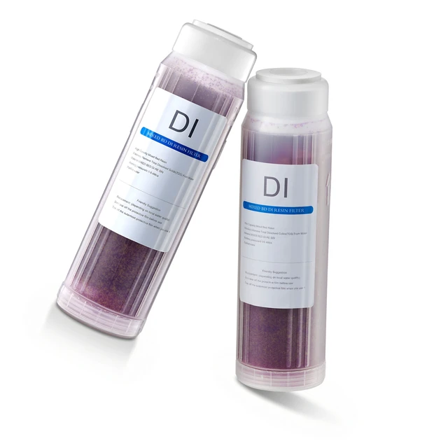 Alt view image 8 of 8 - VEVOR Deionized Filter for Spotless Car Wash System, 2 x 0.5L Color Changing DI Resin Filter Replacement - Compatible with PRS-101XC Deionized Water System for Cars RVs Windows