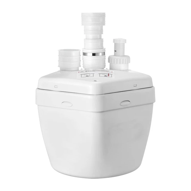Alt view image 8 of 8 - VEVOR Utility Sink Pump, 1 HP, 2200 GPH Under Sink Pump with 3 Water Inlets 1 Outlet, 36 ft Max Lift, Cast Aluminum Motor, Macerating Toilet System, for Sink Shower Wash Bin Urinal Kitchen Basement