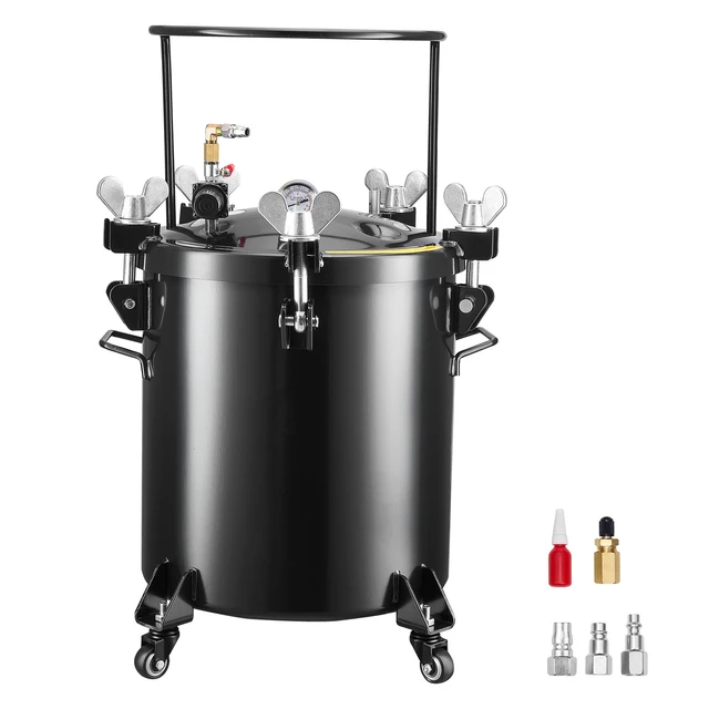 Alt view image 9 of 9 - VEVOR Pressure Pot Paint Tank, 10.6 Gal/40 L Heavy Duty Steel Air Tool Pressure Pot, Spray Paint Pressures Pots with Three Quick-Connect Couplers for Home Use, DIY, Art Creations, Large-Diameter Tank