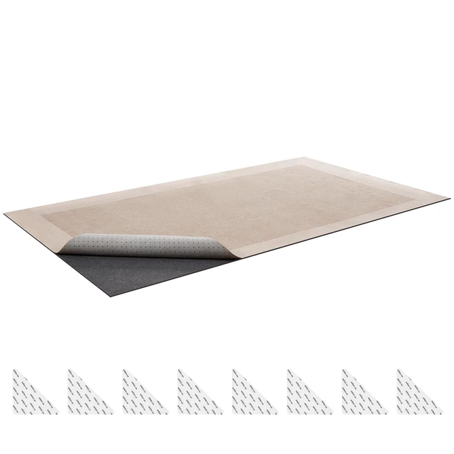 Alt view image 8 of 8 - VEVOR Rug Pad 9 x 12 ft, Non-slip Carpet Area Pad, Rug Mat Padding with Dual Surface Felt Cushion & Rubber Gripper, Hardwood Floor Protection for All Floors, Finishes, Keeps Carpets in Place