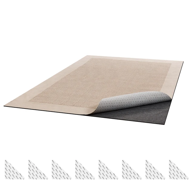 Alt view image 8 of 8 - VEVOR Rug Pad 8 x 10 ft, Non-slip Carpet Area Pad, Rug Mat Padding with Dual Surface Felt Cushion & Rubber Gripper, Hardwood Floor Protection for All Floors, Finishes, Keeps Carpets in Place