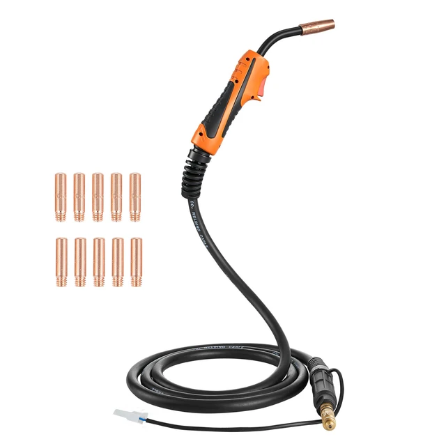 Alt view image 8 of 8 - VEVOR 100A MIG Welding Gun with 10FT Cable, Replacement for Lincoln Magnum 100L (K530-5) - with 11PCS Mig Welding Contact Tips
