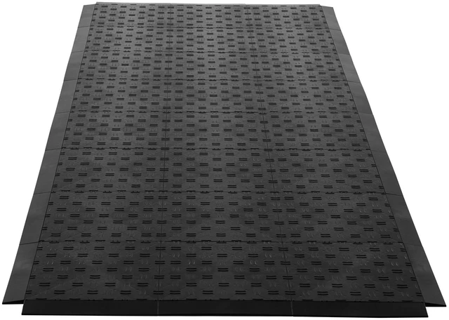 Alt view image 8 of 8 - Male Garage Floors Transition Edge Kit, 15 PCS Sturdy PP Interlocking Modular Garage Floor Edging Slip-resistant, Easy Assembly Compatible Only With Upgraded 6-Lock Garage Mats, Black