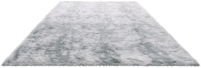 Alt view image 9 of 9 - Indoor Plush Area Rugs, 9 x 12 ft Soft Plush Carpet, Furry Shag Area Rugs for Living Room, Bedroom, Modern Home Decor Aesthetic Long-Pile Rug, Non-Shedding, Slip-Resistant, Tie-Dye Light Gray