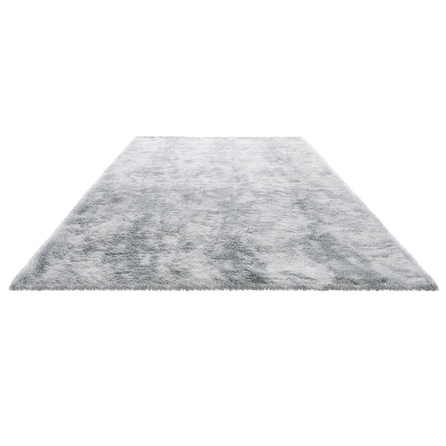 Alt view image 9 of 9 - VEVOR Indoor Plush Area Rugs, 6 x 9 ft Soft Plush Carpet, Furry Shag Area Rugs for Living Room, Bedroom, Modern Home Decor Aesthetic Long-Pile Rug, Non-Shedding, Slip-Resistant, Tie-Dye Light Gray