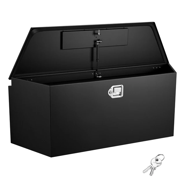 Alt view image 8 of 8 - VEVOR Trailer Tongue Box, 49" x 13.9" x 18.5" Steel Trailer Tongue Tool Box, Heavy Duty Storage Organizer with Lock and Keys, Utility Tool Chest for Pickup Truck Bed, RV, SUV, Off-Road Vehicle, Black