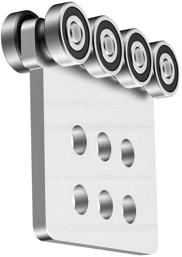 Main image of VEVOR 8 Wheel Trolley Assembly Rollers, 4 Pcs 3000 lbs Load, Dual Bearing Trolley Assembly for 1-5/8" Wide and All 1-5/8" or Taller Strut Channel, Heavy Duty Sliding Track System for Warehouse Garage