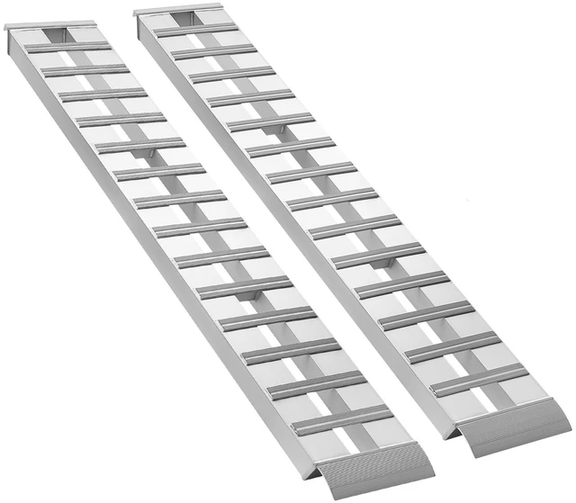 Main image of VEVOR Aluminum Trailer Ramps, 2PCS 96 x 15 in, Heavy-Duty Truck Ramp Set, 10000LBS Combined Capacity ATV Loading Ramps for Pickup Trucks, Motorcycles, Lawn Mowers, Cars, Farm Tractors, Carts