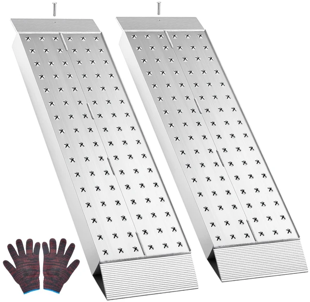 Alt view image 8 of 8 - VEVOR Aluminum Trailer Ramps, 2PCS 39 x 12 in, Heavy-Duty ATV Ramp Set with Anti-Slip Plates, 3000LBS Combined Capacity Loading Ramps for Motorcycles, Lawn Mowers, Farm Tractors, Carts