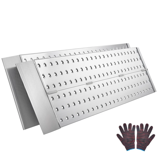 Alt view image 8 of 8 - VEVOR Aluminum Trailer Ramps, 2PCS 55 x 12 in, Heavy-Duty ATV Ramp Set with Anti-Slip Plates, 3000LBS Combined Capacity Loading Ramps for Motorcycles, Lawn Mowers, Farm Tractors, Carts