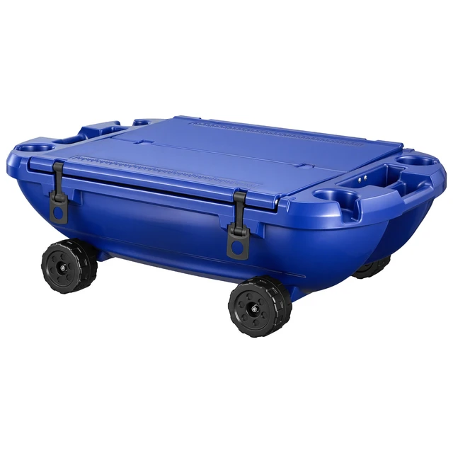 Alt view image 8 of 8 - VEVOR Floating Cooler, 40 QT Floating Ice Chest with Dry Storage, Wheels & Tow Rope, Premium LLDPE Amphibious Drink Cooler for Water & Land, Cruise Stable on Lake, River, Pool, Beach, Kayak, Deep Blue