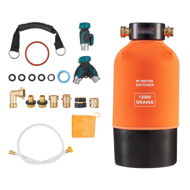Alt view image 8 of 8 - VEVOR RV Water Softener, 12,000 Grain, Portable Water Softener System with NPT 3/4" Fittings, Food-Grade Resin, Quick Connect, Convenient for RVs, Trailers, Boats, Mobile Car Washing, Pressure Washing