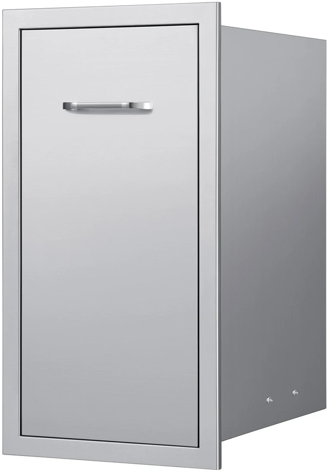 Alt view image 9 of 9 - VEVOR Outdoor Kitchen Trash Drawer, 11.81"W x 19.6"D x 23.62"H Interior Storage, Multi-Purpose Outdoor Kitchen Drawers Stainless Steel, 55 lbs Max Capacity per Tier, for Outdoor BBQ Island Kitchen