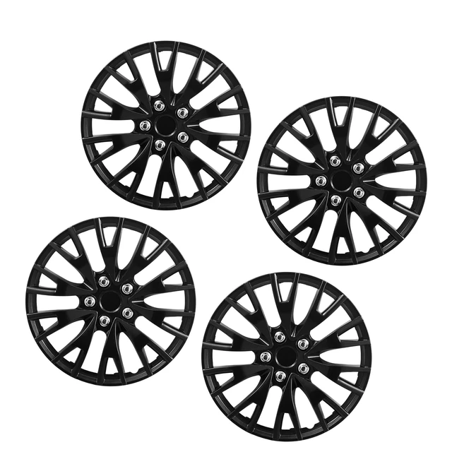Alt view image 8 of 8 - VEVOR Hubcaps Wheel Covers, 16 Inch Set of 4 Wheel Rim Cover Hubcaps OEM Replacement, R16 Size Snap On Car Hub Caps, Universal 20-Spoke ABS Tire Rim Caps for Hyundai Chevrolet Ford Honda, Gloss Black