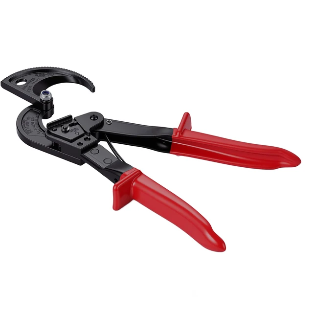 Alt view image 8 of 8 - VEVOR Ratcheting Cable Cutter, Spring Steel Blades with PVC-Coated Handles, Quick-Release Button, Heavy Duty Ratchet Cable Wire Cutter for Cutting Copper & Aluminum Cables Up to 474 MCM / 240 mm²