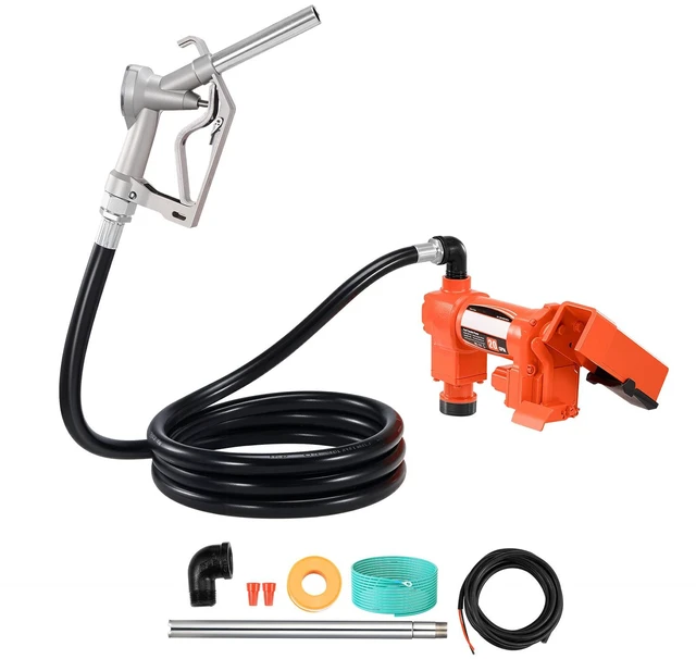 Alt view image 2 of 2 - Fuel Transfer Pump 12V DC 20 GPM with Hose & Nozzle for Gasoline Diesel