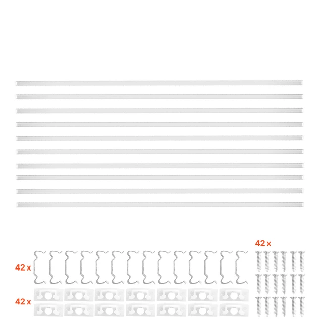 Alt view image 8 of 8 - VEVOR 10-Pack 6.6 ft/2M U Shape LED Aluminum Channel, with Milky Cover, End Caps and Mounting Clips, Aluminum Profile for LED Strip Light Installations, Easy Installation, for Under Cabinet Counter